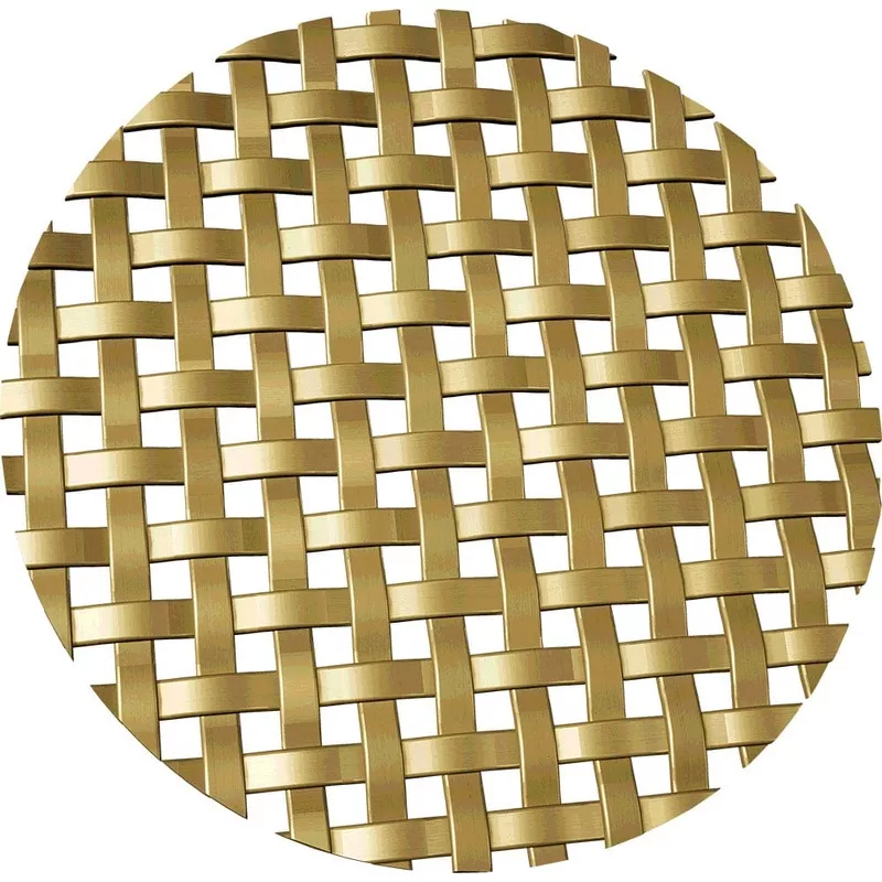 .1875″ Flat Square Decorative Grille – Satin Brass, 36″ W x 48″ L Sheet