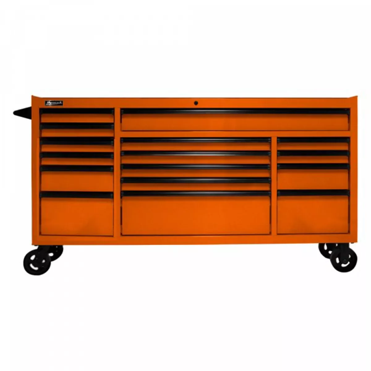 Homak Manufacturing 72 in. RS PRO 16-Drawer Roller Cabinet with 24 in. Depth; Orange