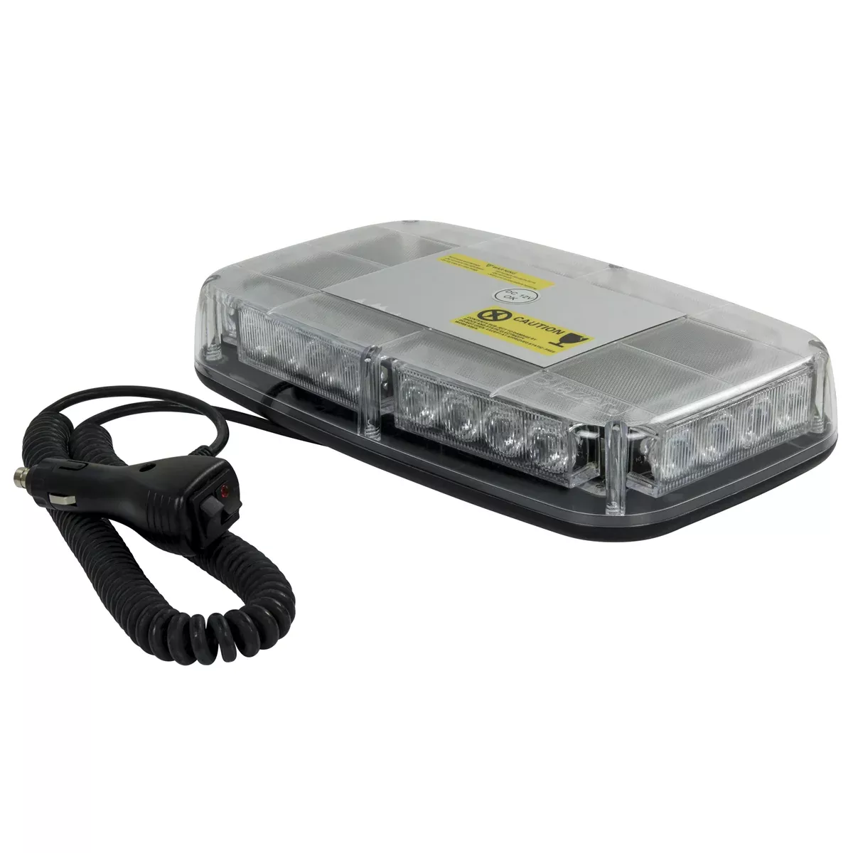 Hopkins Manufacturing LED Low-Profile Magnetic Warning Light Bar; Clear Lens w/ White LED