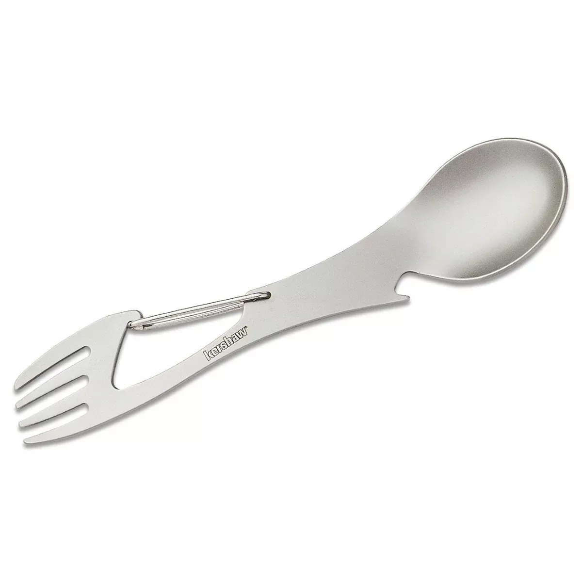 Kershaw Ration XL Utensil and Multi-function Tool: Fork Spoon and Bottle Opener - Silver