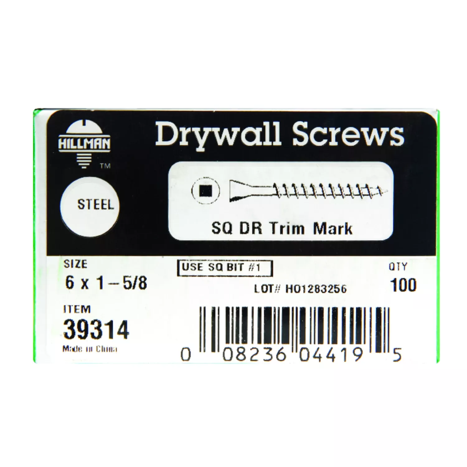 No. 6 In. X 1-5/8 In. L Square Fine Drywall Screws 100 Pk