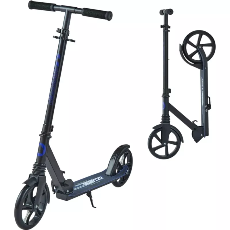 Vevor Kick Scooter Foldable 2-Wheel Adjustable Height Wide Anti-Slip Deck Black + Purple New